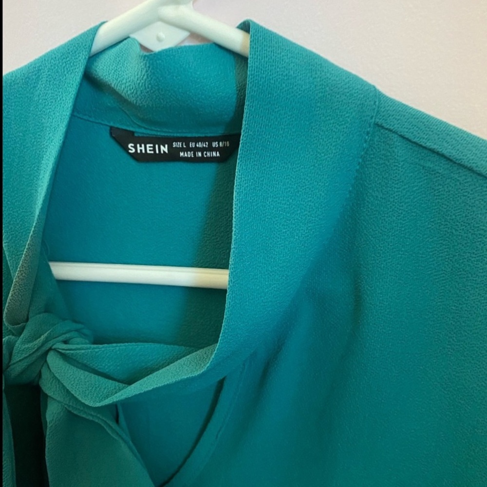 Teal Ruffle Blouse - Picture 5 of 6
